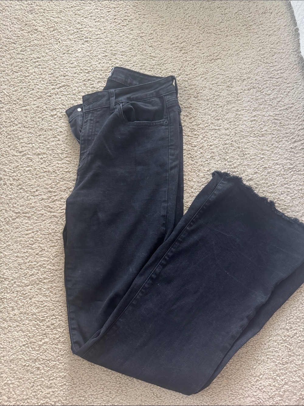 Black Women's High-Rise Straight Jeans